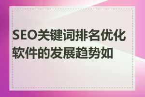 SEO关键词排名优化软件的发展趋势如何