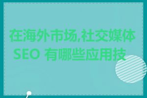 在海外市场,社交媒体 SEO 有哪些应用技巧