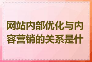 网站内部优化与内容营销的关系是什么