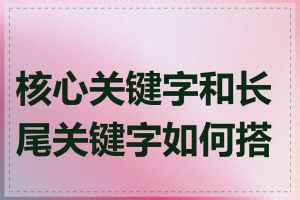 核心关键字和长尾关键字如何搭配