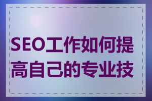 SEO工作如何提高自己的专业技能