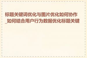 标题关键词优化与图片优化如何协作_如何结合用户行为数据优化标题关键词