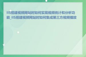 IIS搭建视频网站时如何实现视频统计和分析功能_IIS搭建视频网站时如何集成第三方视频播放器