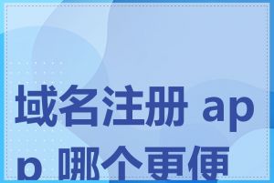 域名注册 app 哪个更便宜