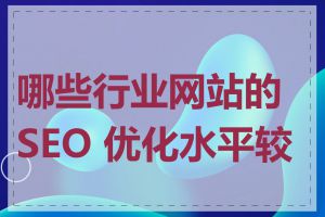 哪些行业网站的 SEO 优化水平较高