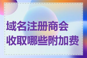 域名注册商会收取哪些附加费用