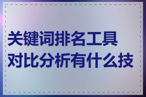 关键词排名工具对比分析有什么技巧