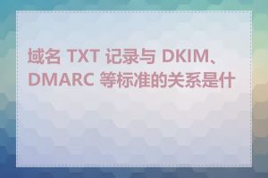 域名 TXT 记录与 DKIM、DMARC 等标准的关系是什么