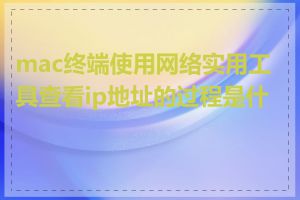 mac终端使用网络实用工具查看ip地址的过程是什么