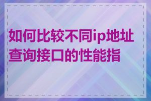 如何比较不同ip地址查询接口的性能指标