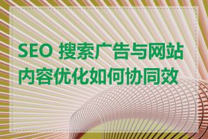 SEO 搜索广告与网站内容优化如何协同效应