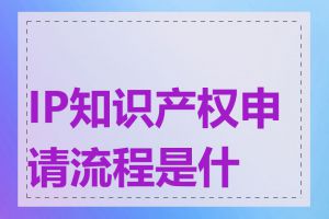 IP知识产权申请流程是什么