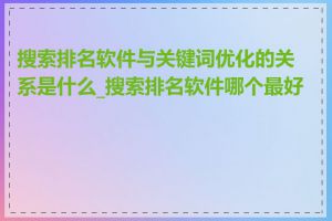 搜索排名软件与关键词优化的关系是什么_搜索排名软件哪个最好用