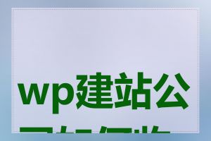 wp建站公司如何收费