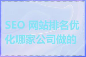 SEO 网站排名优化哪家公司做的好