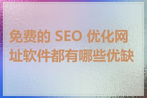 免费的 SEO 优化网址软件都有哪些优缺点