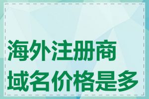 海外注册商域名价格是多少