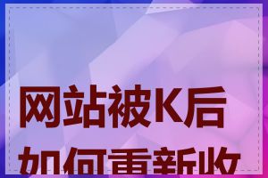 网站被K后如何重新收录