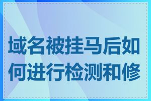 域名被挂马后如何进行检测和修复