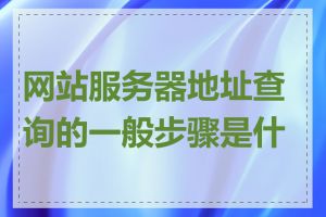 网站服务器地址查询的一般步骤是什么