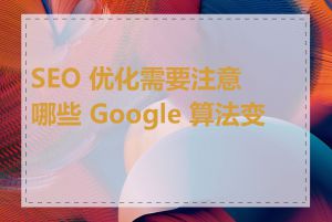 SEO 优化需要注意哪些 Google 算法变化