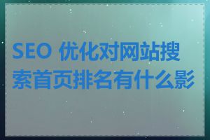 SEO 优化对网站搜索首页排名有什么影响