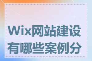 Wix网站建设有哪些案例分享