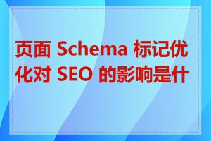 页面 Schema 标记优化对 SEO 的影响是什么