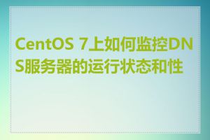 CentOS 7上如何监控DNS服务器的运行状态和性能