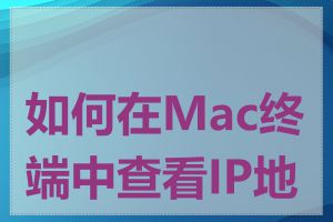 如何在Mac终端中查看IP地址