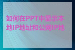 如何在PPT中显示本地IP地址和公网IP地址