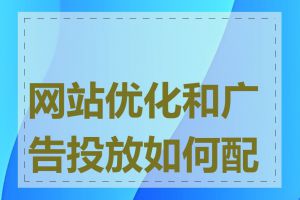 网站优化和广告投放如何配合