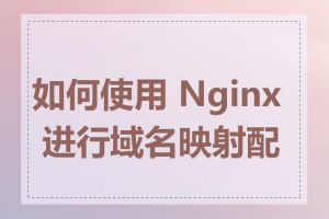 如何使用 Nginx 进行域名映射配置