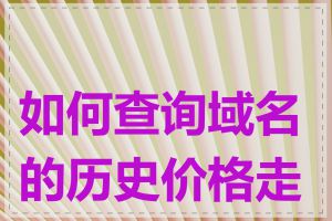 如何查询域名的历史价格走势