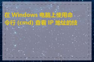 在 Windows 电脑上使用命令行 (cmd) 查看 IP 地址的技巧