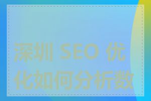 深圳 SEO 优化如何分析数据