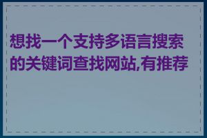 想找一个支持多语言搜索的关键词查找网站,有推荐吗