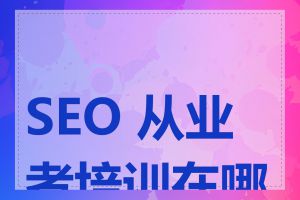 SEO 从业者培训在哪里