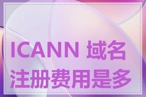 ICANN 域名注册费用是多少