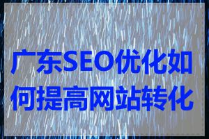 广东SEO优化如何提高网站转化率