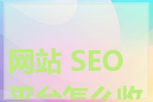 网站 SEO 平台怎么收费