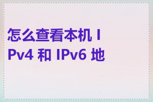 怎么查看本机 IPv4 和 IPv6 地址