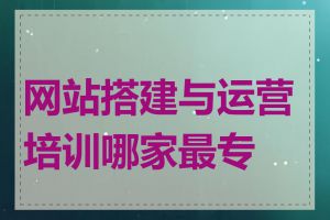 网站搭建与运营培训哪家最专业