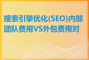 搜索引擎优化(SEO)内部团队费用VS外包费用对比