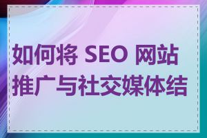 如何将 SEO 网站推广与社交媒体结合