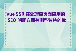 Vue SSR 在处理单页面应用的 SEO 问题方面有哪些独特的优势