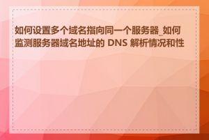 如何设置多个域名指向同一个服务器_如何监测服务器域名地址的 DNS 解析情况和性能