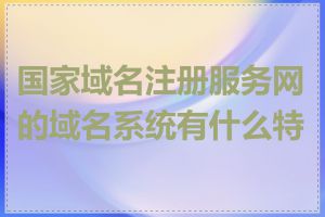 国家域名注册服务网的域名系统有什么特点