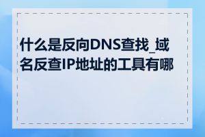 什么是反向DNS查找_域名反查IP地址的工具有哪些