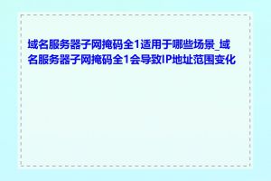 域名服务器子网掩码全1适用于哪些场景_域名服务器子网掩码全1会导致IP地址范围变化吗